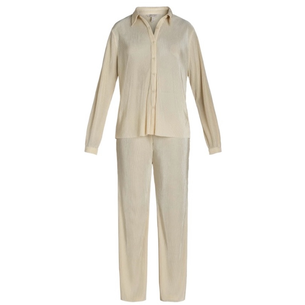 Nine Eight Women's Plus Plisse Pleat Shirt and Pants Set, 2-Piece